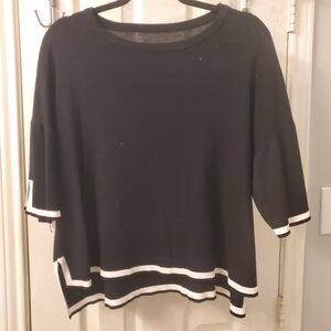 Black and White Knit Sweater